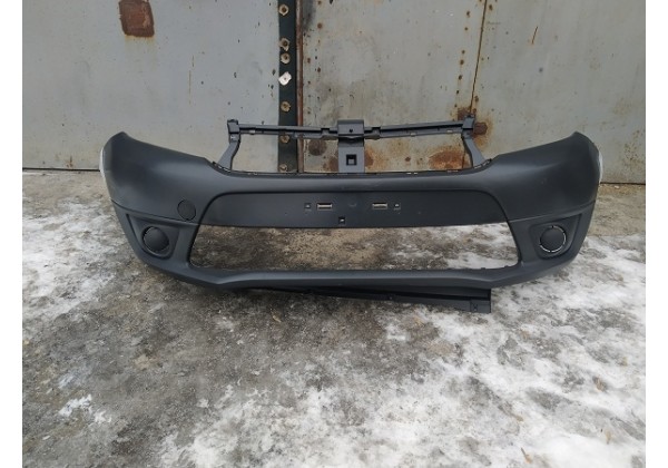 Бампер передній Renault Logan II (SD), Sandero II, 13-17, 620220617R, з отворами під ПТФ